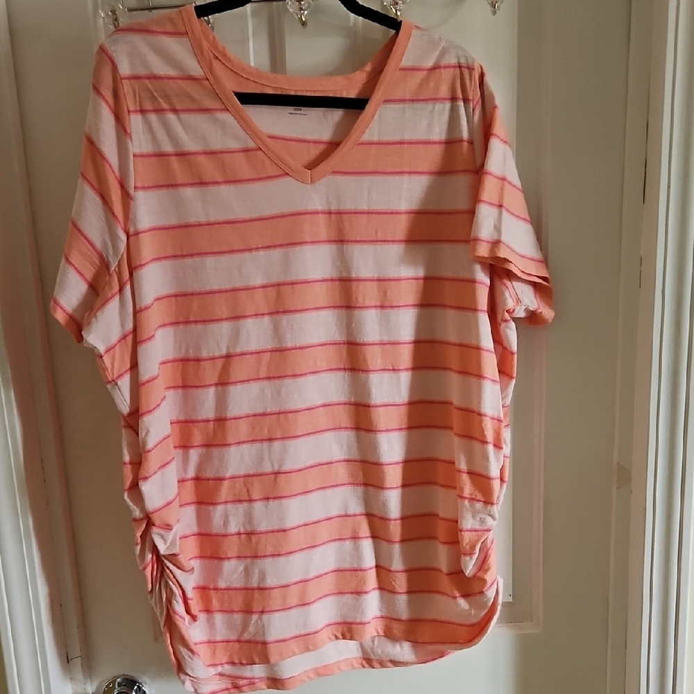 NWT Lane Bryant Pink and Orange Relaxed Tee